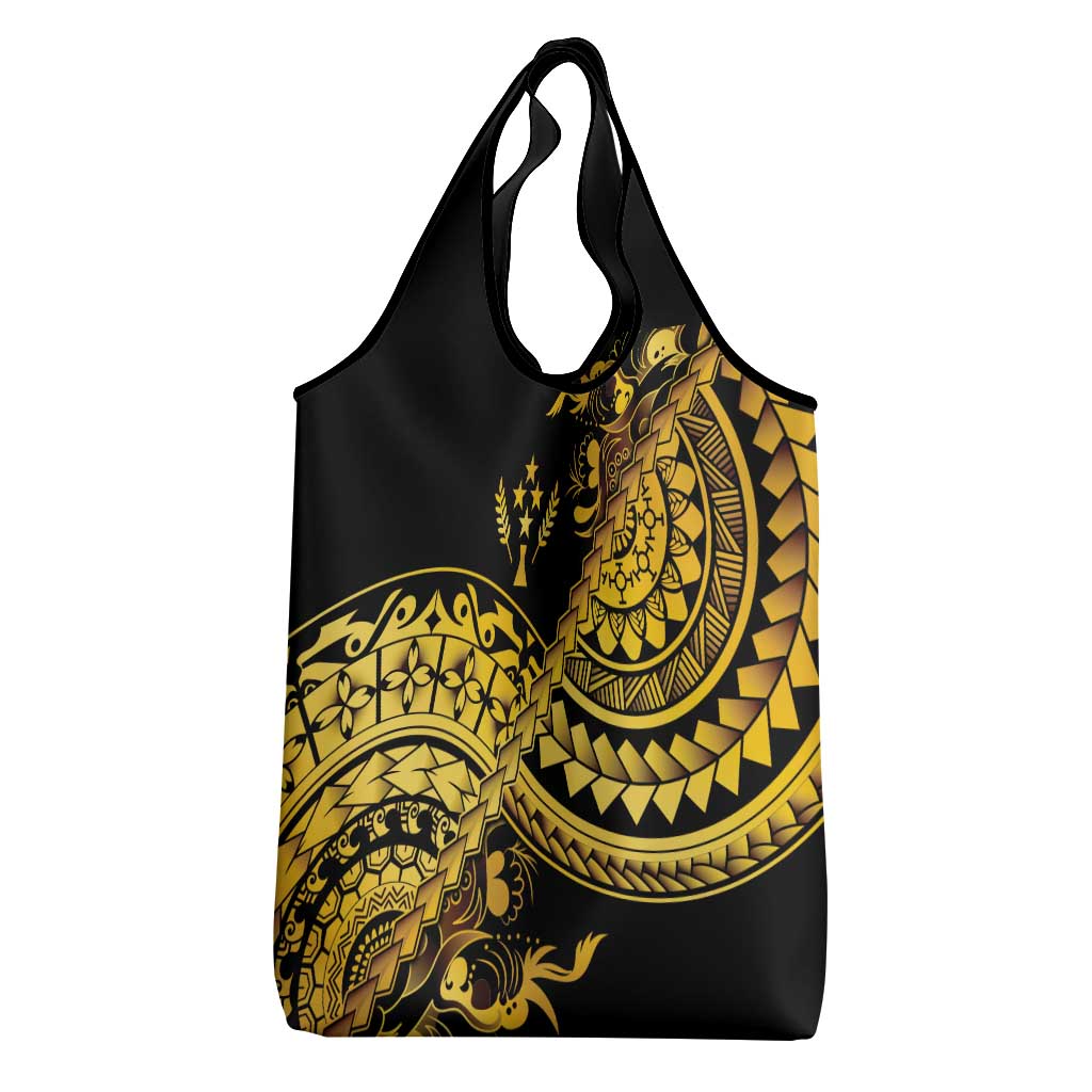 Kosrae Liberation Day Grocery Bag Polynesian Floral Tattoo LT05 - Polynesian Pride