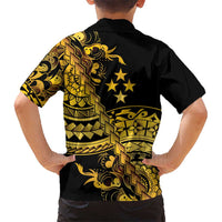 Kosrae Liberation Day Kid Hawaiian Shirt Polynesian Floral Tattoo LT05 - Polynesian Pride