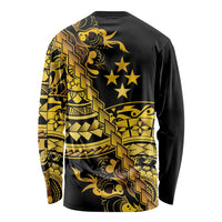 Kosrae Liberation Day Long Sleeve Shirt Polynesian Floral Tattoo LT05 - Polynesian Pride