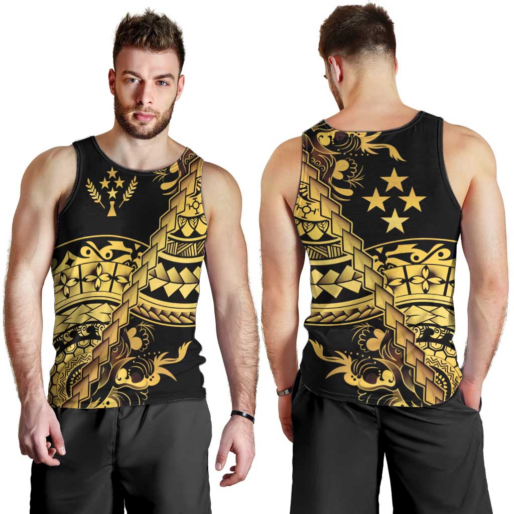 Kosrae Liberation Day Men Tank Top Polynesian Floral Tattoo LT05 - Polynesian Pride