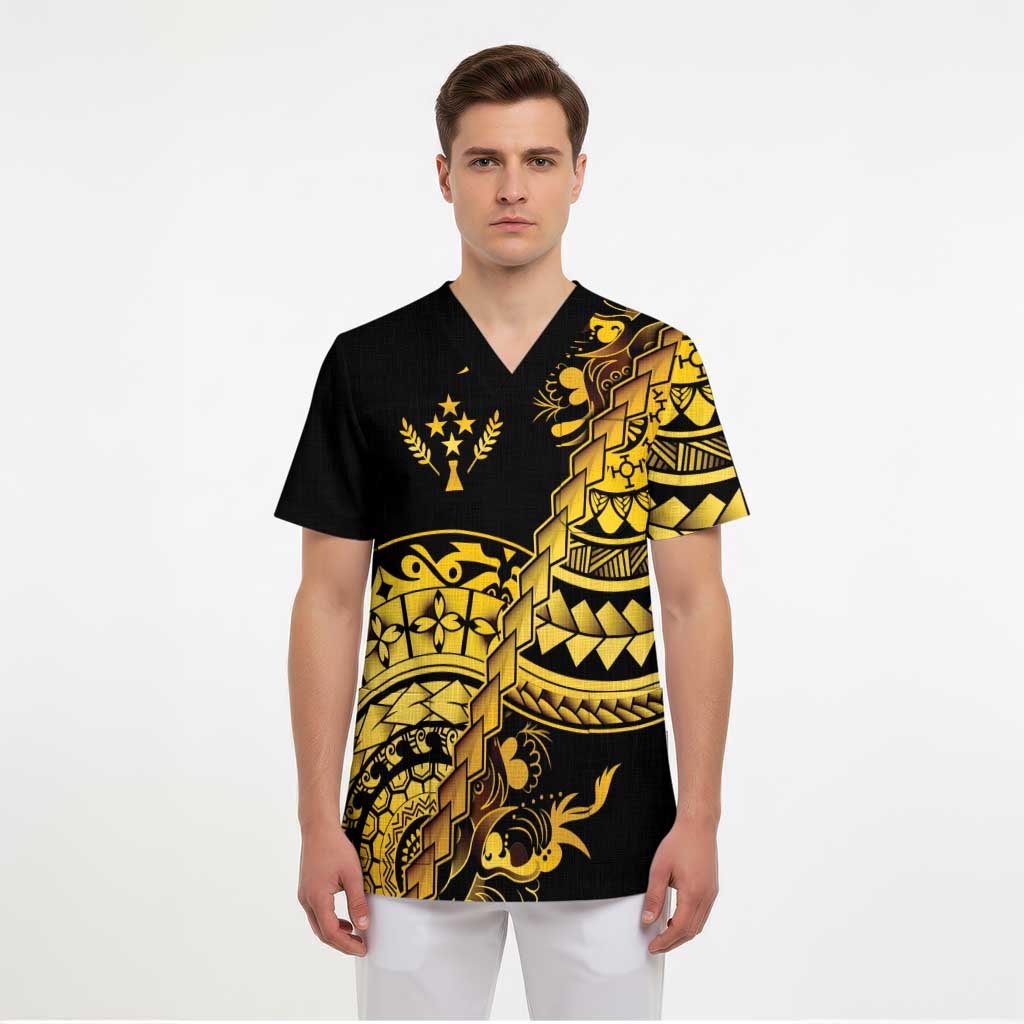 Kosrae Liberation Day Scrub Top Polynesian Floral Tattoo LT05 - Polynesian Pride