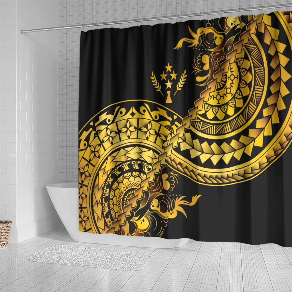Kosrae Liberation Day Shower Curtain Polynesian Floral Tattoo LT05 - Polynesian Pride