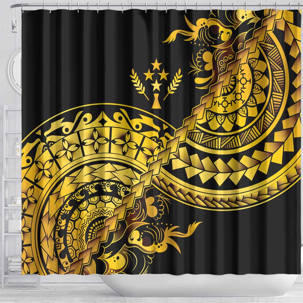 Kosrae Liberation Day Shower Curtain Polynesian Floral Tattoo LT05 - Polynesian Pride