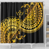 Kosrae Liberation Day Shower Curtain Polynesian Floral Tattoo LT05 - Polynesian Pride