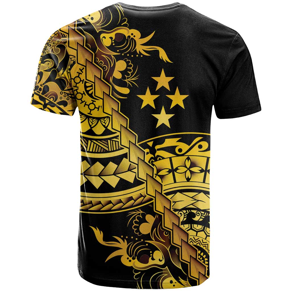 Kosrae Liberation Day T Shirt Polynesian Floral Tattoo LT05 - Polynesian Pride