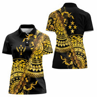 Kosrae Liberation Day Women Polo Shirt Polynesian Floral Tattoo LT05 - Polynesian Pride