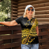 Kosrae Liberation Day Women Polo Shirt Polynesian Floral Tattoo LT05 - Polynesian Pride
