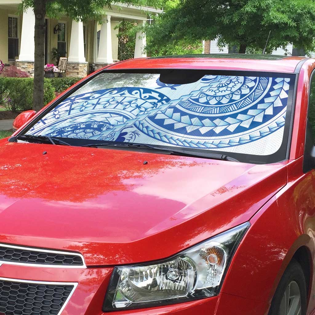 Pohnpei Liberation Day Auto Sun Shade Polynesian Floral Tattoo LT05 - Polynesian Pride