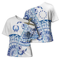 Pohnpei Liberation Day Cross Shoulder Shirt Polynesian Floral Tattoo LT05 - Polynesian Pride