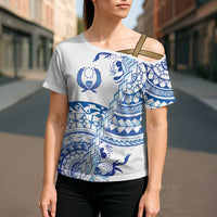 Pohnpei Liberation Day Cross Shoulder Shirt Polynesian Floral Tattoo LT05 - Polynesian Pride