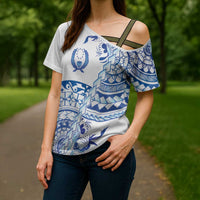 Pohnpei Liberation Day Cross Shoulder Shirt Polynesian Floral Tattoo LT05 - Polynesian Pride
