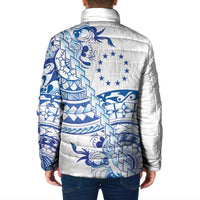 Pohnpei Liberation Day Padded Jacket Polynesian Floral Tattoo LT05 - Polynesian Pride