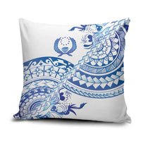 Pohnpei Liberation Day Pillow Cover Polynesian Floral Tattoo LT05 White - Polynesian Pride