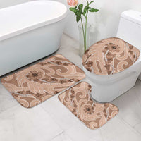 Hawaii Brown Hibiscus Pikake Lei Bathroom Set LT05 - Polynesian Pride