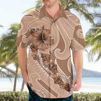 Hawaii Brown Hibiscus Pikake Lei Hawaiian Shirt LT05 - Polynesian Pride