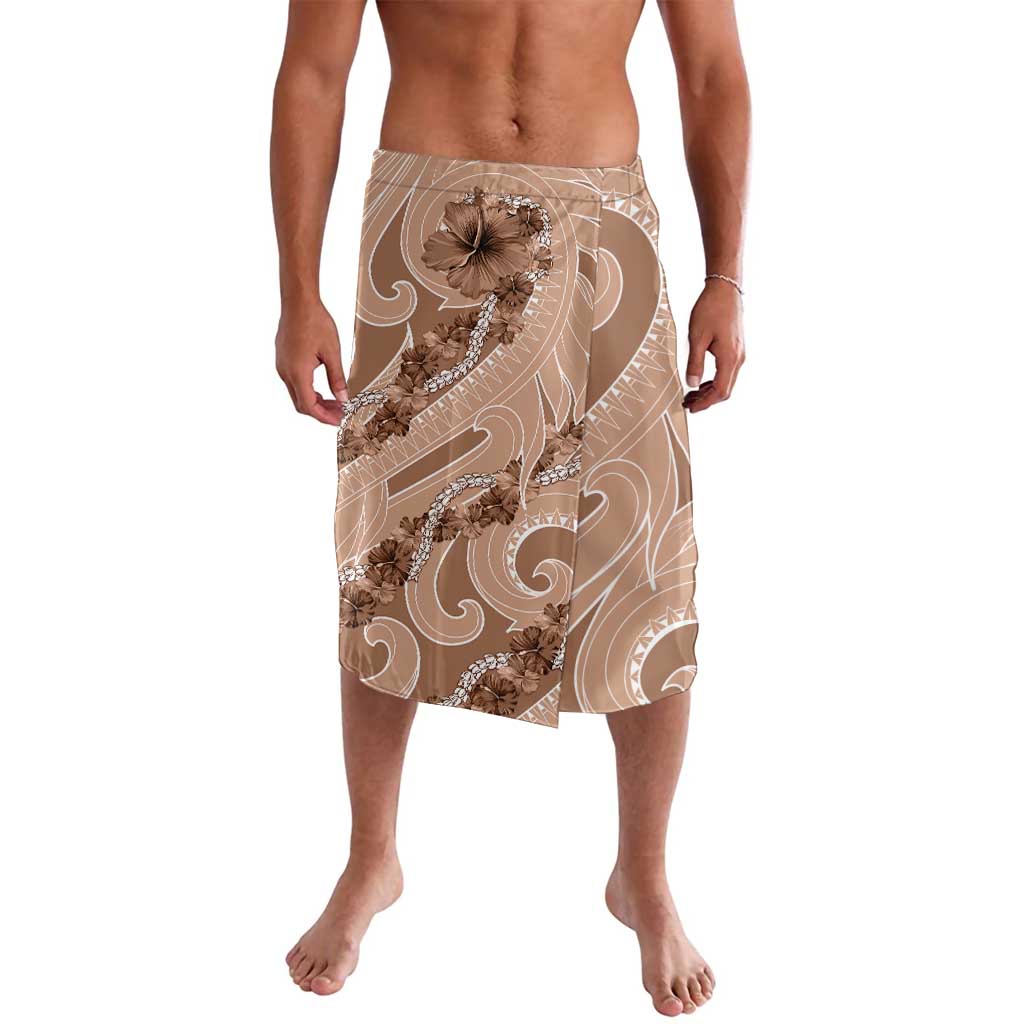 Hawaii Brown Hibiscus Pikake Lei Lavalava LT05 Brown - Polynesian Pride