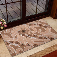 Hawaii Brown Hibiscus Pikake Lei Rubber Doormat LT05 - Polynesian Pride