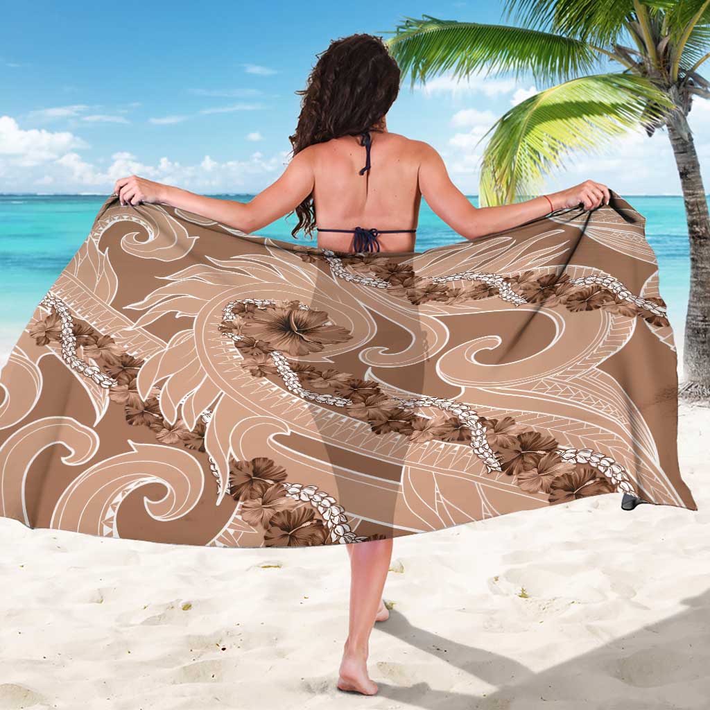 Hawaii Brown Hibiscus Pikake Lei Sarong LT05 - Polynesian Pride