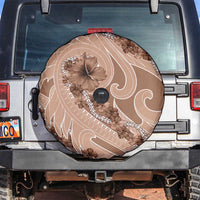 Hawaii Brown Hibiscus Pikake Lei Spare Tire Cover LT05 Brown - Polynesian Pride
