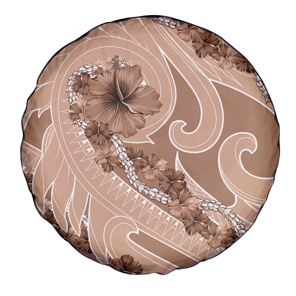 Hawaii Brown Hibiscus Pikake Lei Spare Tire Cover LT05 - Polynesian Pride