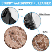 Hawaii Brown Hibiscus Pikake Lei Spare Tire Cover LT05 - Polynesian Pride