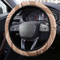 Hawaii Brown Hibiscus Pikake Lei Steering Wheel Cover LT05 - Polynesian Pride