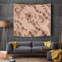 Hawaii Brown Hibiscus Pikake Lei Tapestry LT05 Brown - Polynesian Pride