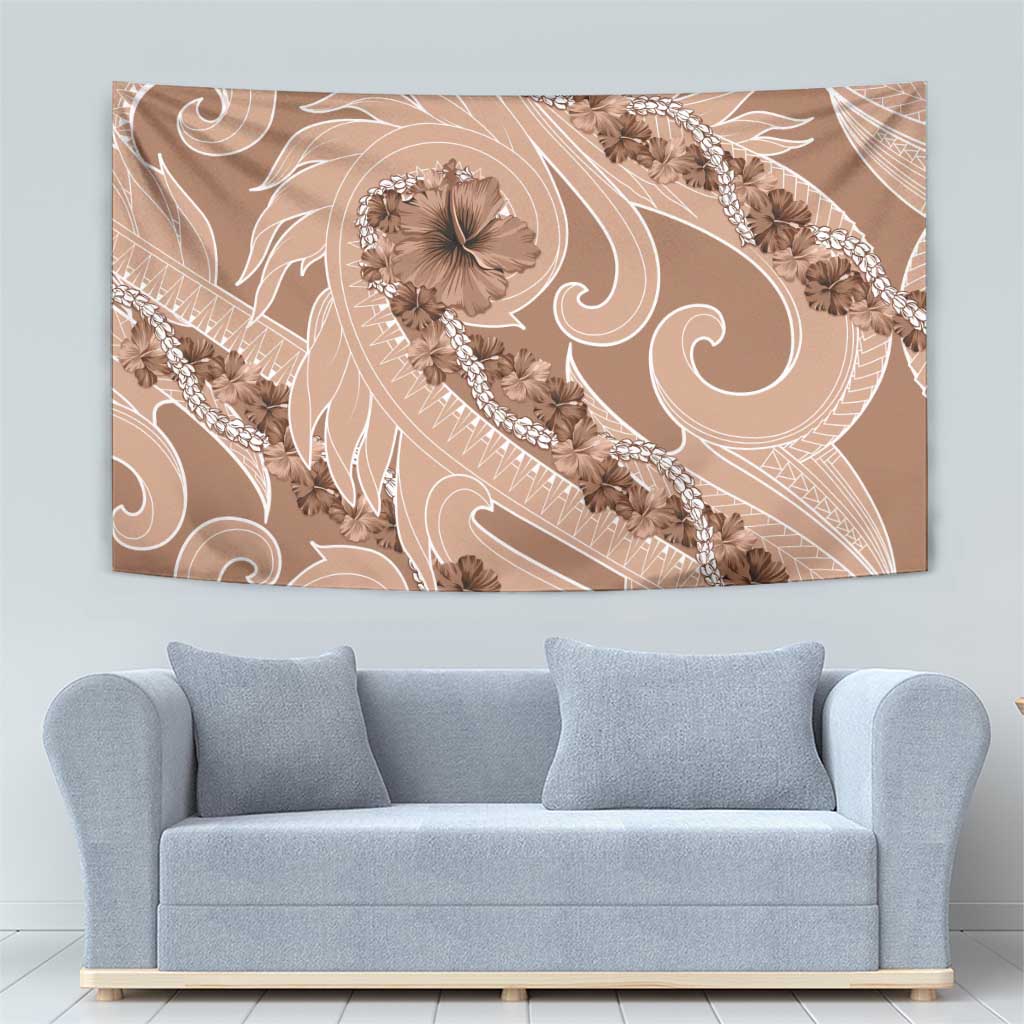 Hawaii Brown Hibiscus Pikake Lei Tapestry LT05 - Polynesian Pride