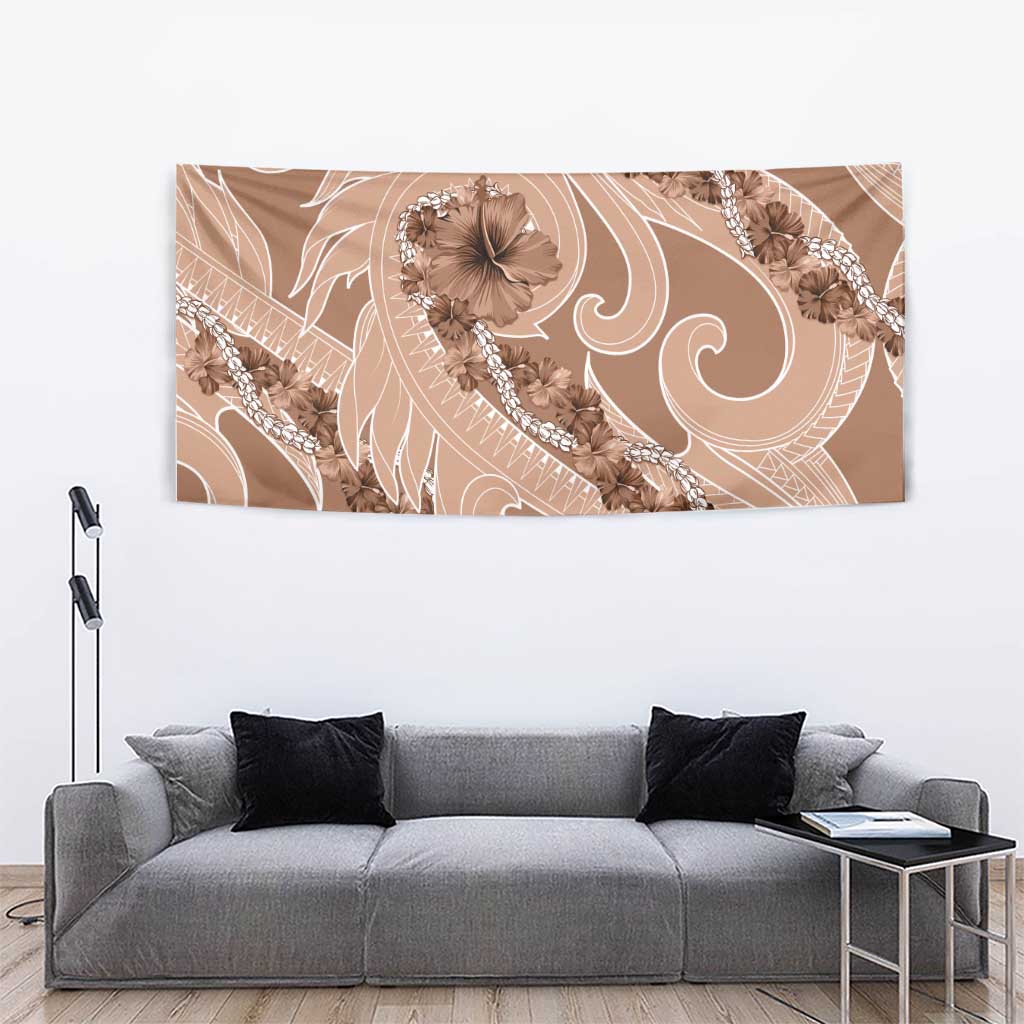 Hawaii Brown Hibiscus Pikake Lei Tapestry LT05 - Polynesian Pride