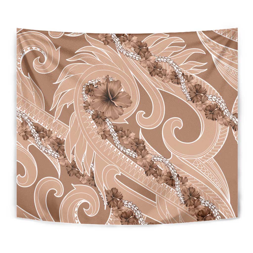 Hawaii Brown Hibiscus Pikake Lei Tapestry LT05 - Polynesian Pride