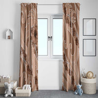 Hawaii Brown Hibiscus Pikake Lei Window Curtain LT05 - Polynesian Pride