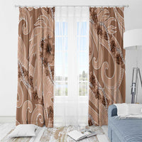 Hawaii Brown Hibiscus Pikake Lei Window Curtain LT05 - Polynesian Pride
