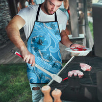 Hawaii Blue Hibiscus Pikake Lei Apron LT05 - Polynesian Pride