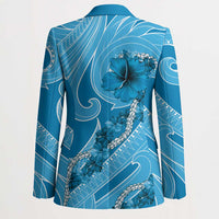 Hawaii Blue Hibiscus Pikake Lei Blazer LT05 - Polynesian Pride