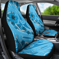 Hawaii Blue Hibiscus Pikake Lei Car Seat Cover LT05 - Polynesian Pride