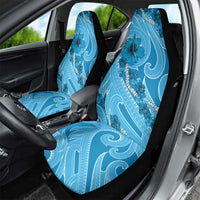Hawaii Blue Hibiscus Pikake Lei Car Seat Cover LT05 - Polynesian Pride