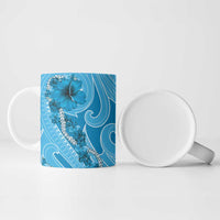 Hawaii Blue Hibiscus Pikake Lei Ceramic Mug LT05 - Polynesian Pride
