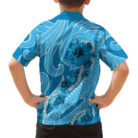 Hawaii Blue Hibiscus Pikake Lei Hawaiian Shirt LT05 - Polynesian Pride