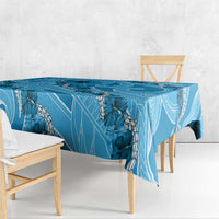 Hawaii Blue Hibiscus Pikake Lei Tablecloth LT05 - Polynesian Pride