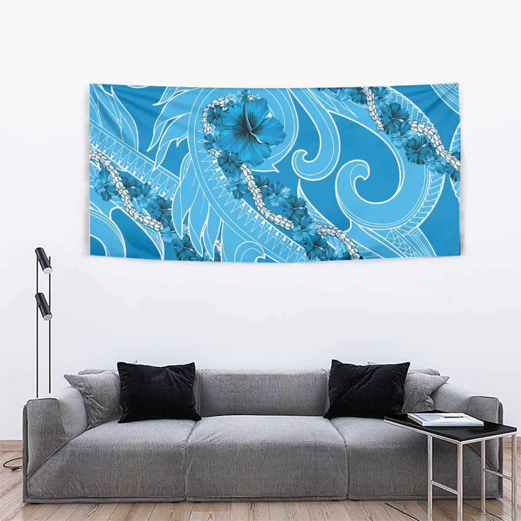 Hawaii Blue Hibiscus Pikake Lei Tapestry LT05 - Polynesian Pride