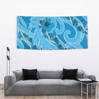 Hawaii Blue Hibiscus Pikake Lei Tapestry LT05 - Polynesian Pride