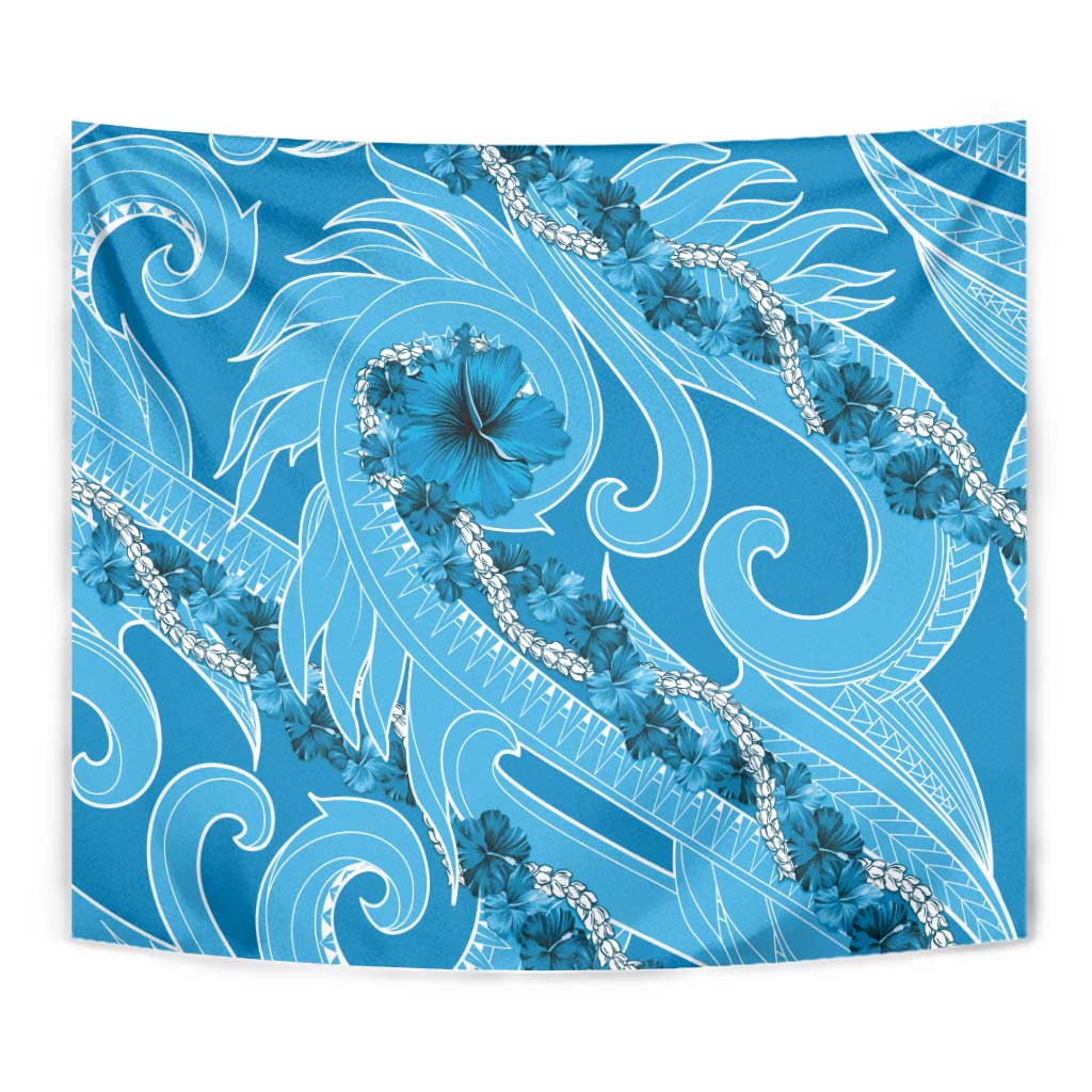 Hawaii Blue Hibiscus Pikake Lei Tapestry LT05 - Polynesian Pride