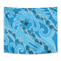 Hawaii Blue Hibiscus Pikake Lei Tapestry LT05 - Polynesian Pride