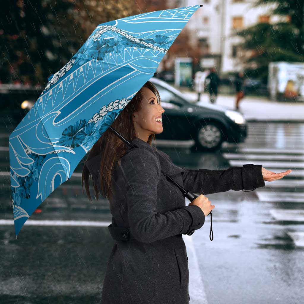 Hawaii Blue Hibiscus Pikake Lei Umbrella LT05 - Polynesian Pride