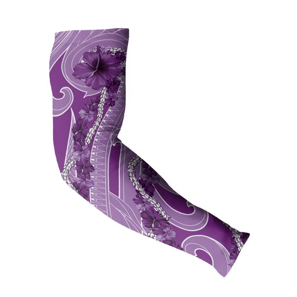 Hawaii Violet Hibiscus Pikake Lei Arm Sleeves LT05 - Polynesian Pride
