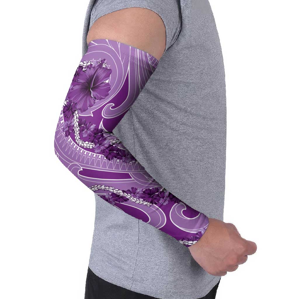 Hawaii Violet Hibiscus Pikake Lei Arm Sleeves LT05 - Polynesian Pride