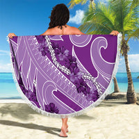 Hawaii Violet Hibiscus Pikake Lei Beach Blanket LT05 - Polynesian Pride