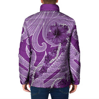 Hawaii Violet Hibiscus Pikake Lei Padded Jacket LT05 - Polynesian Pride