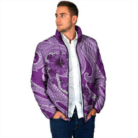 Hawaii Violet Hibiscus Pikake Lei Padded Jacket LT05 - Polynesian Pride
