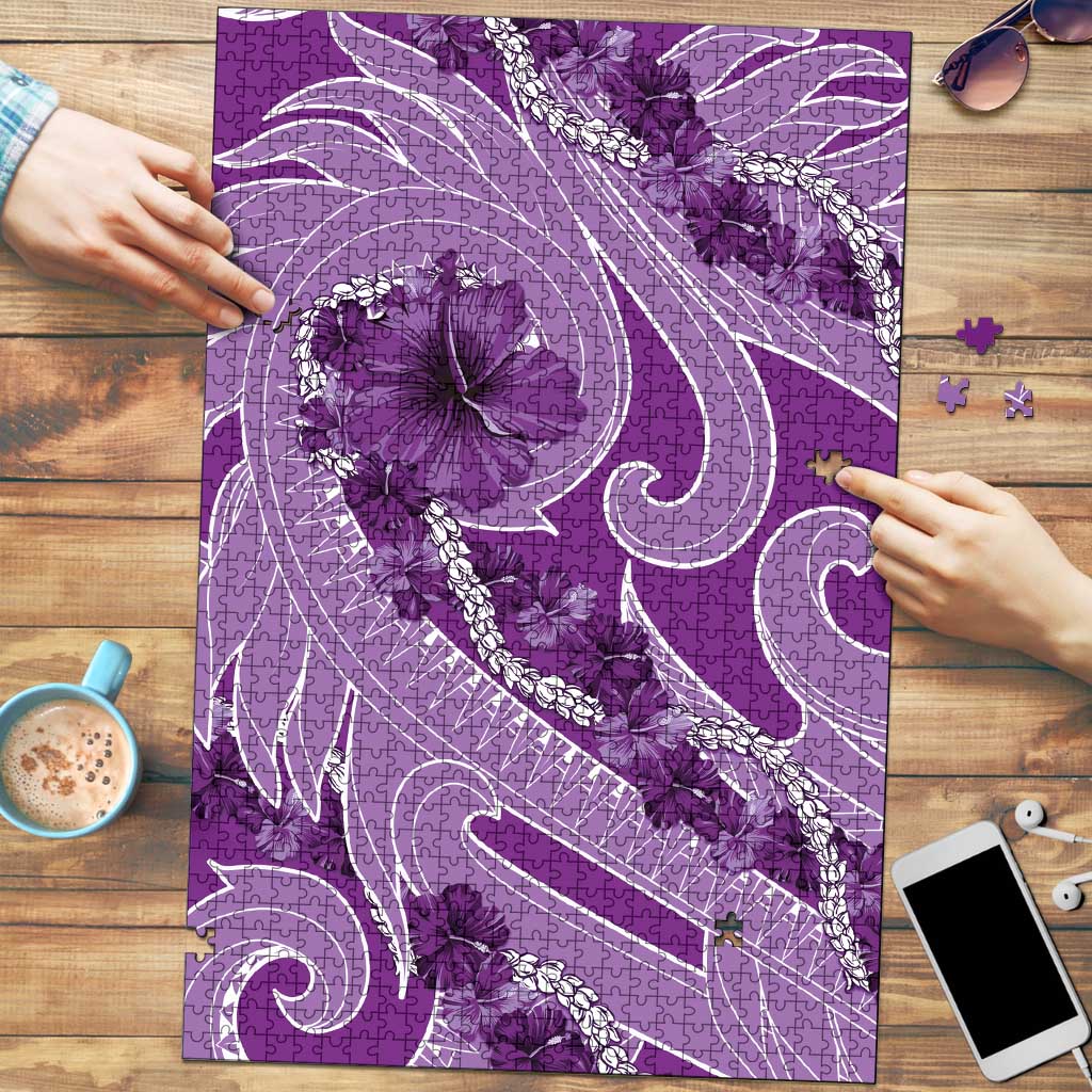 Hawaii Violet Hibiscus Pikake Lei Puzzle LT05 Violet - Polynesian Pride